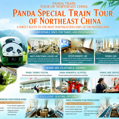 Panda Theme Train Xinjiang Grand Tour 16 Days | Shifang Hao Panda Train Xinjiang Desert Plateau Travel